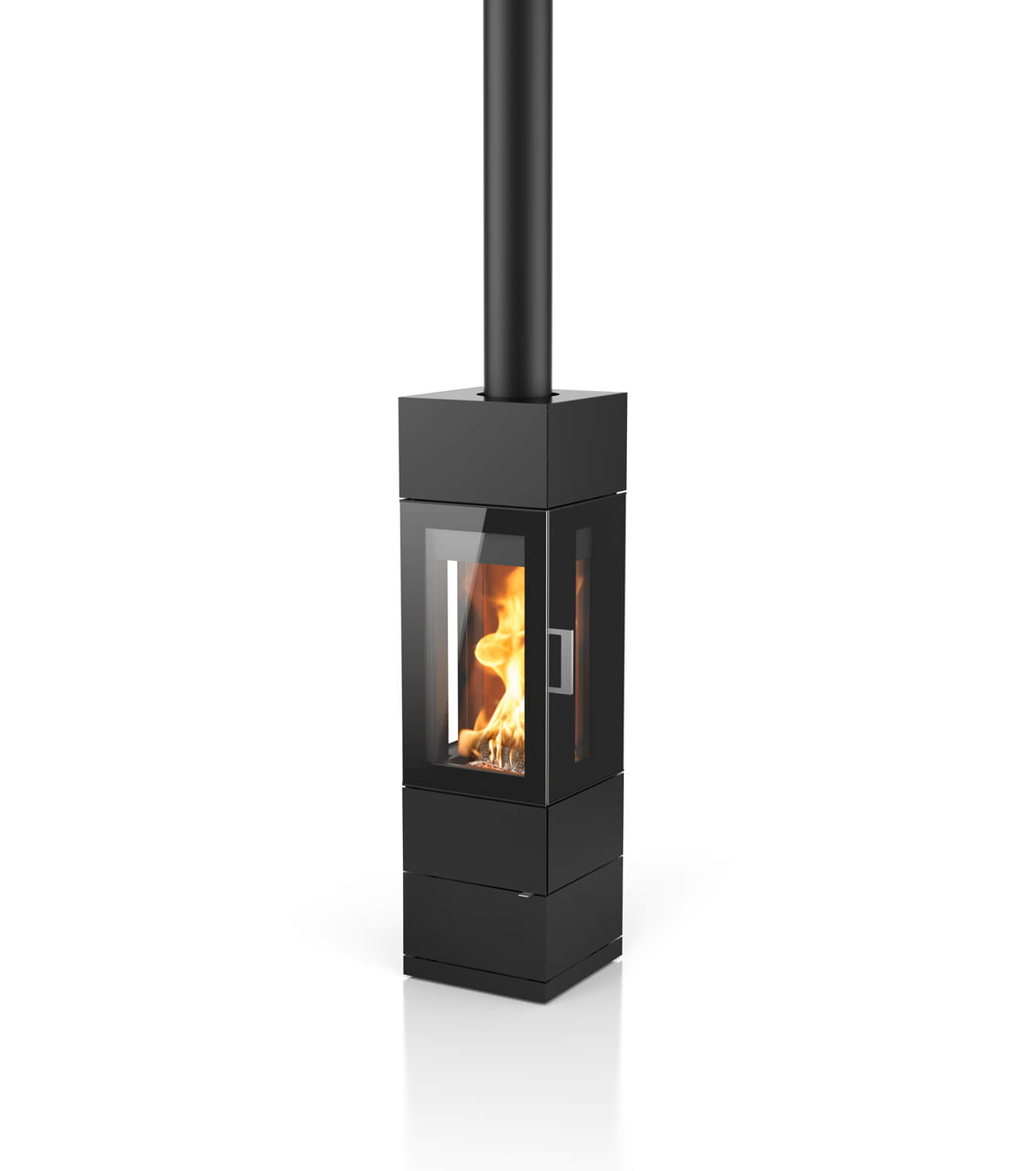 Hase Sendai 135 modern stand alone fireplace