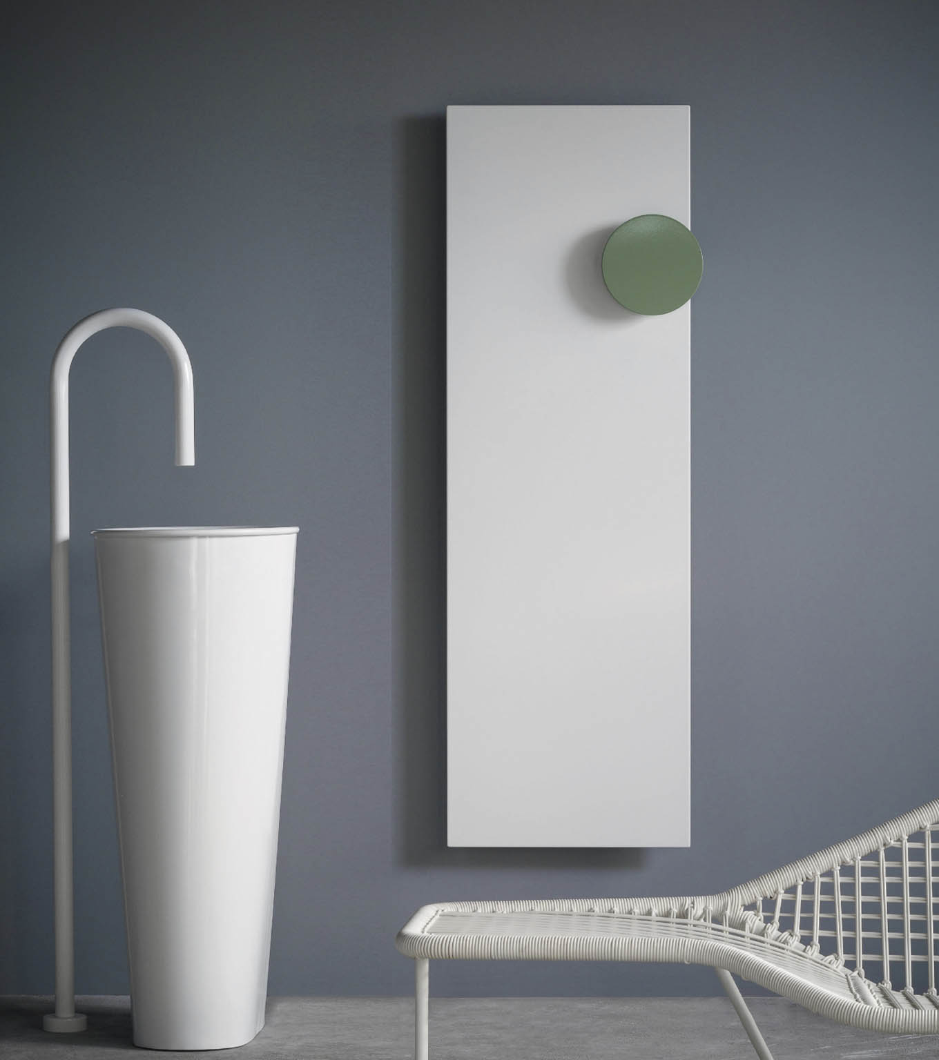 Tubes Square Hydronic Wall Hung Radiator Oblica