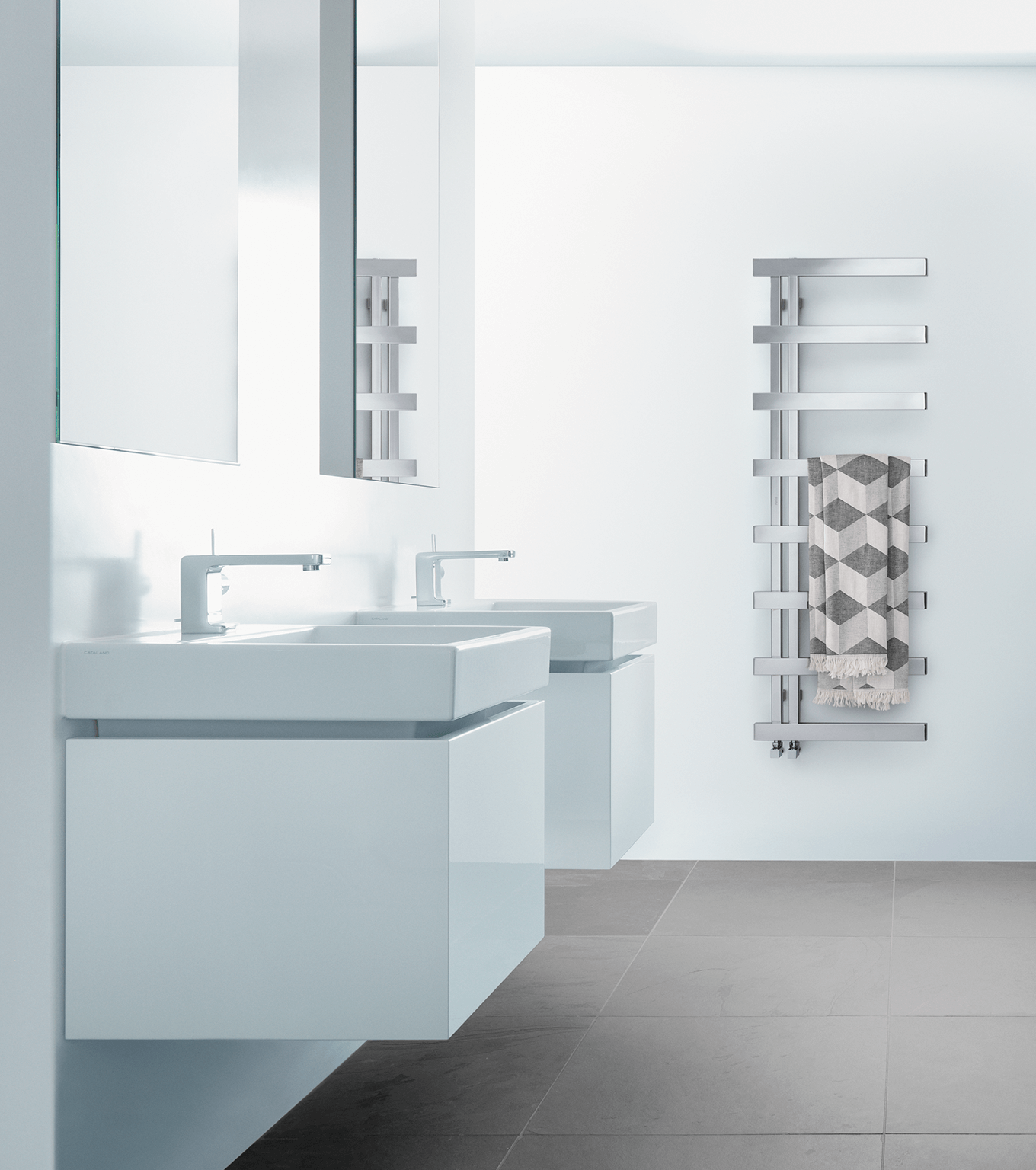 Zehnder Alban Towel Warmer Hydronic Radiator Oblica