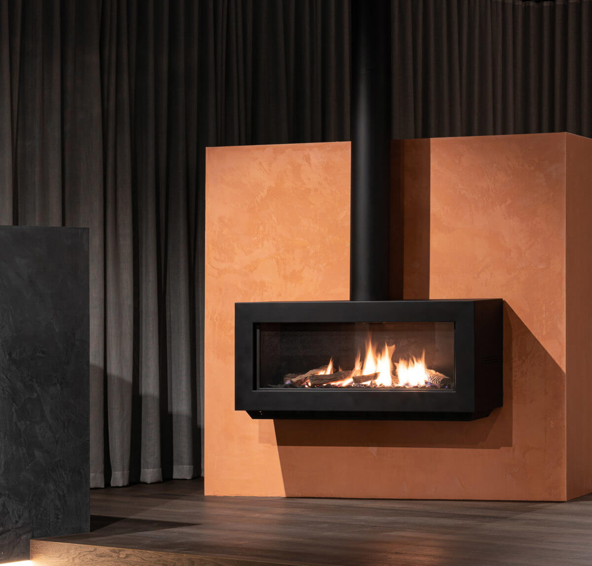 ortal stand alone gas fireplace